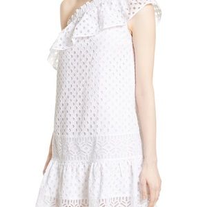 Tory Burch 1 Shoulder Zoe Lace White Dress Size 6